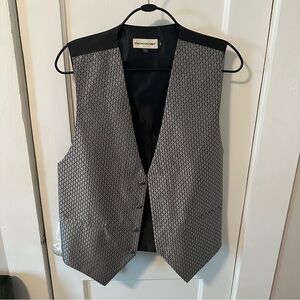 Men’s Pronto Uomo Gray Pattern Vest, Size M